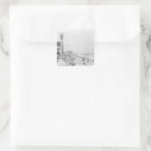 Menschenmenge 2 quadratischer aufkleber (Tasche)