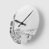 Menschenmenge 2 runde wanduhr (Winkel)