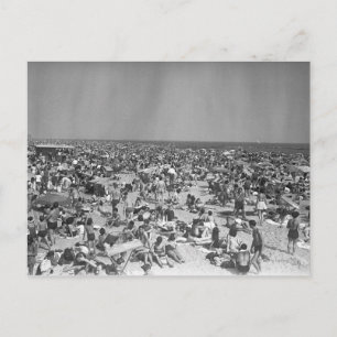 Menschenmenge am Strand Bed & Breakfast Aussicht Postkarte