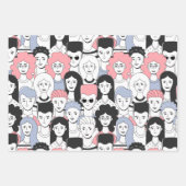 Menschenmenge, die Papier-Set umhüllt Geschenkpapier Set (Vorderseite)