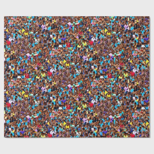 Menschenmenge, die Papier umblättert Geschenkpapier (Flach)