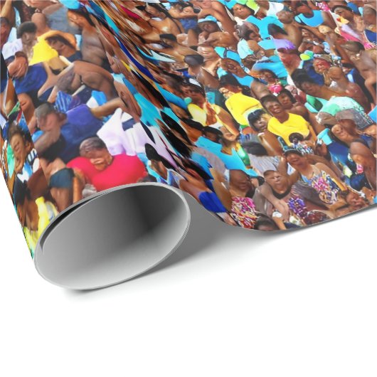 Menschenmenge, die Papier umblättert Geschenkpapier (Rolleneckpunkt)