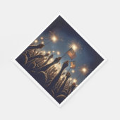 Menschenmenge mit amerikanischen Fahnen und Sparkl Serviette (Ecke)