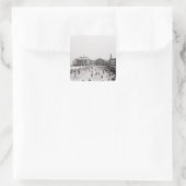 Menschenmenge Quadratischer Aufkleber (Tasche)