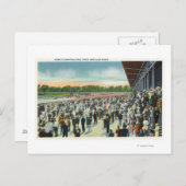 Menschenmengen bei Saratoga Race Track & Clubhouse Postkarte (Vorne/Hinten)