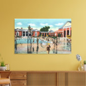 Menschenmengen im Saratoga Wellness-Center Schwimm Leinwanddruck (Insitu (Wohnzimmer))