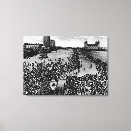 Menschenmengen in Atlantic City, NJ Beauty Pagent Leinwanddruck (Vorderseite)
