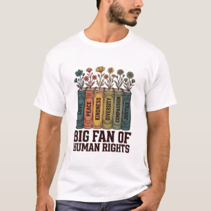 Menschenrechte Buch Blumen Vintage Vektor Design_1 T-Shirt