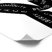 Menschenrechte Fetischer Sticker Poster (Ecke)