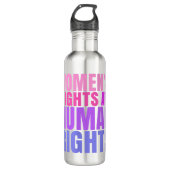 Menschenrechte Frauenrechte Edelstahlflasche (Vorderseite)