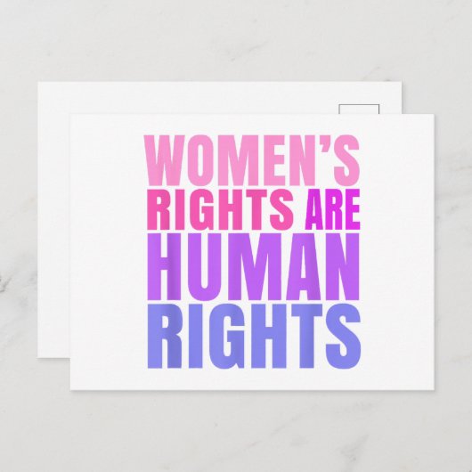 Menschenrechte Frauenrechte Feiertagspostkarte (Vorne/Hinten)