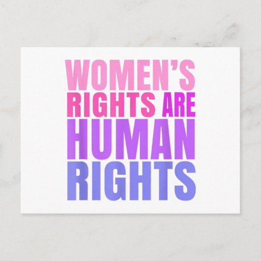Menschenrechte Frauenrechte Feiertagspostkarte (Vorderseite)