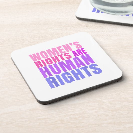 Menschenrechte Frauenrechte Getränkeuntersetzer (Linke Seite)