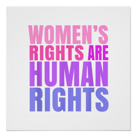 Menschenrechte Frauenrechte Poster (Vorderseite)