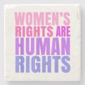 Menschenrechte Frauenrechte Steinuntersetzer (Vorderseite)