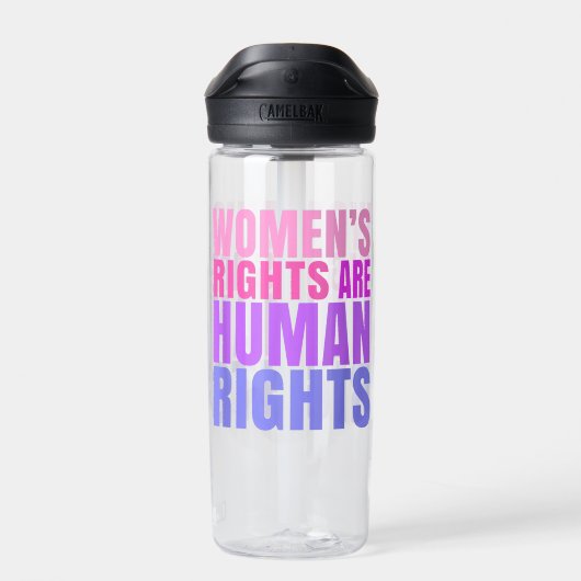 Menschenrechte Frauenrechte Trinkflasche (Rückseite)