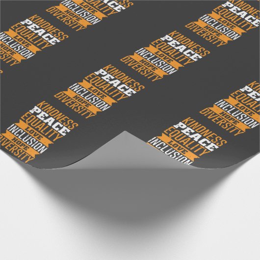 Menschenrechte - Frieden Liebe Integration Gleichs Geschenkpapier (Ecke)