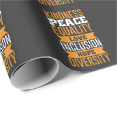 Menschenrechte - Frieden Liebe Integration Gleichs Geschenkpapier (Rolleneckpunkt)