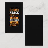 Menschenrechte - Frieden Liebe Integration Gleichs Visitenkarte (Vorne/Hinten)