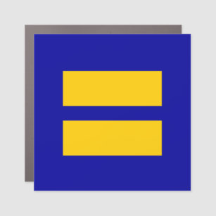 Menschenrechte Gleichstellung LGBTQ Blau und Gelb Auto Magnet