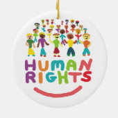 Menschenrechte Keramik Ornament (Hinten)