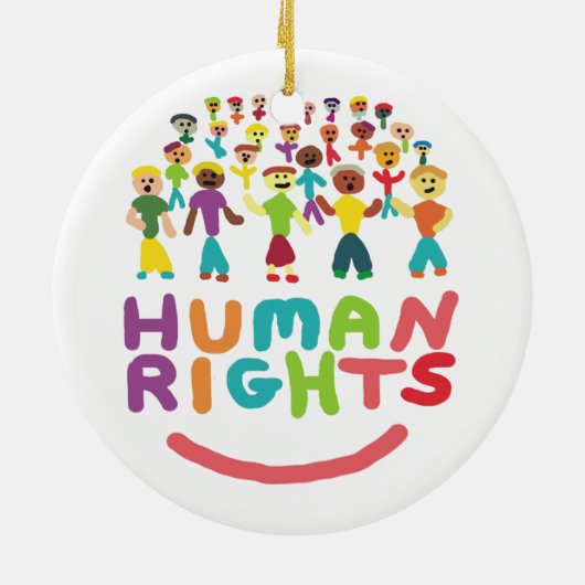 Menschenrechte Keramik Ornament (Hinten)