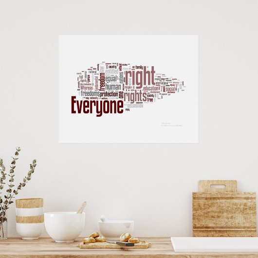 Menschenrechte Poster (Küche)
