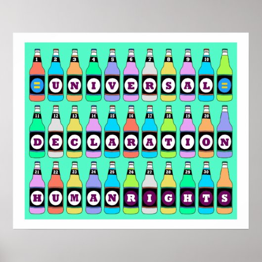 MENSCHENRECHTE POSTER - 30 GESCHMACKVOLLE DER UDHR (Vorne)