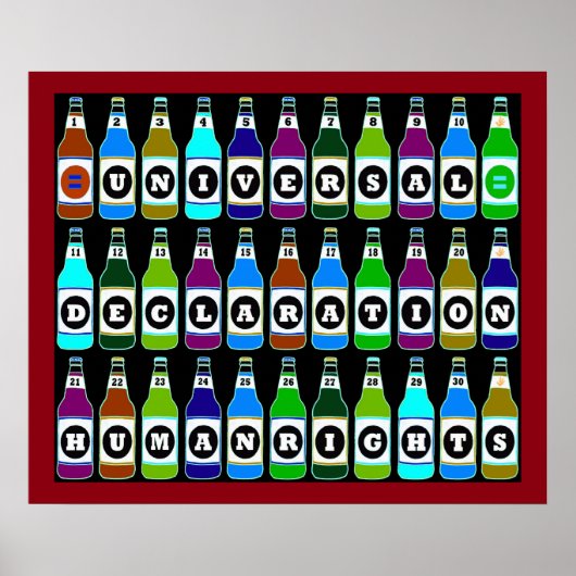 MENSCHENRECHTE POSTER - 30 GESCHMACKVOLLE DER UDHR (Vorne)