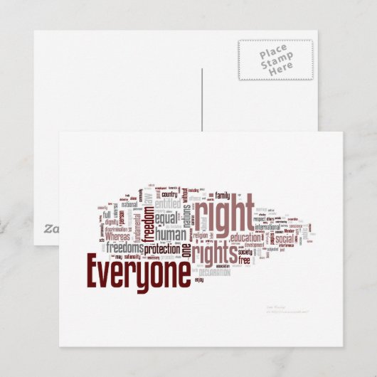 Menschenrechte Postkarte (Vorne/Hinten)