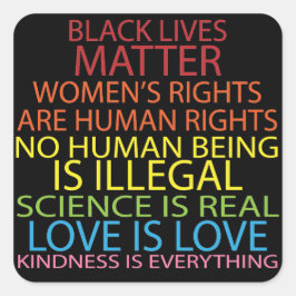 Menschenrechte Quadratischer Aufkleber