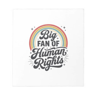 Menschenrechte Retro Regenbogen Vektor T-Shirt Des Notizblock