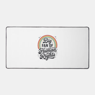 Menschenrechte Retro Regenbogen Vektor T-Shirt Des Schreibtischunterlage