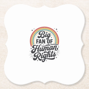 Menschenrechte Retro Regenbogen Vektor T-Shirt Des Untersetzer