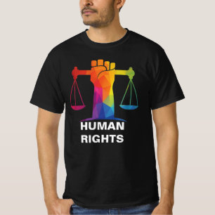 Menschenrechte schwule Pride LGBTQIA+ Gesetz Waage T-Shirt