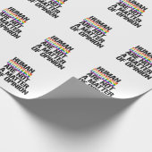 Menschenrechte sind keine Meinungsfrage Geschenkpapier (Ecke)