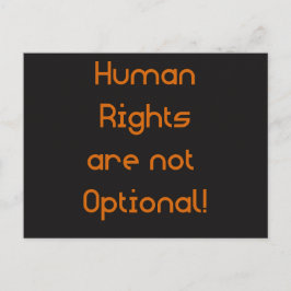 Menschenrechte sind nicht fakultativ postkarte