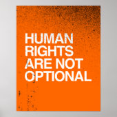 MENSCHENRECHTE SIND NICHT OPTIONAL -.pnng Poster (Vorne)