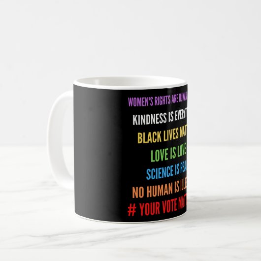 Menschenrechts-Bestes Geschenk Kaffeetasse (Vorderseite Links)