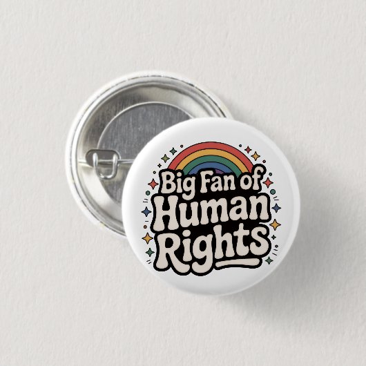 MENSCHENRECHTS-KNOPF BUTTON (Vorne & Hinten)
