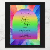 Menschenrechtshochzeit Weinetikett (Einzelnes Label)