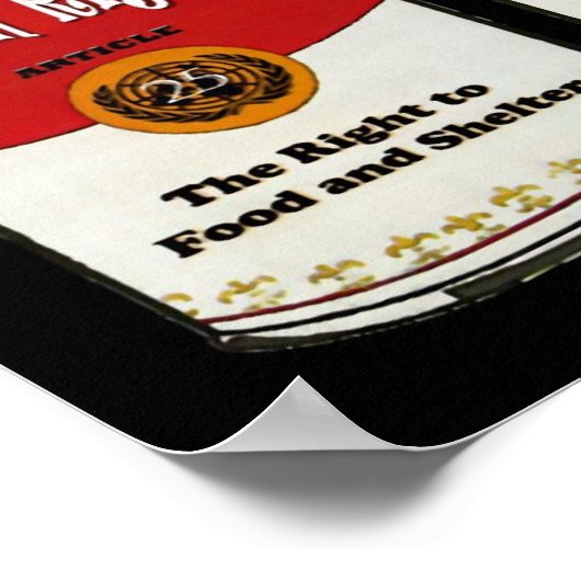 Menschenrechtspenster Poster (Ecke)