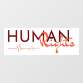 Menschenrechtspflege Fensteraufkleber (Blatt)