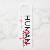 Menschenrechtspflege Flaschenanhänger (Rückseite)