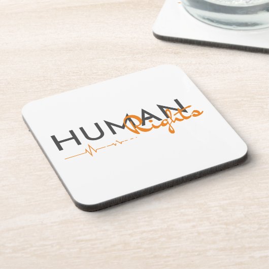 Menschenrechtspflege Getränkeuntersetzer (Linke Seite)