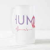 Menschenrechtspflege Mattglas Bierglas (Vorderseite Links)