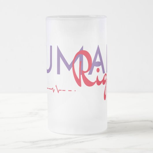 Menschenrechtspflege Mattglas Bierglas (Mittel)