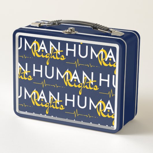 Menschenrechtspflege Metall Brotdose (Vorderseite)