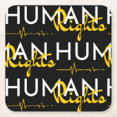 Menschenrechtspflege Rechteckiger Pappuntersetzer (Vorderseite)