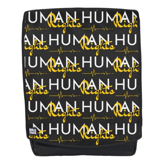 Menschenrechtspflege Rucksack (Vorderseite)